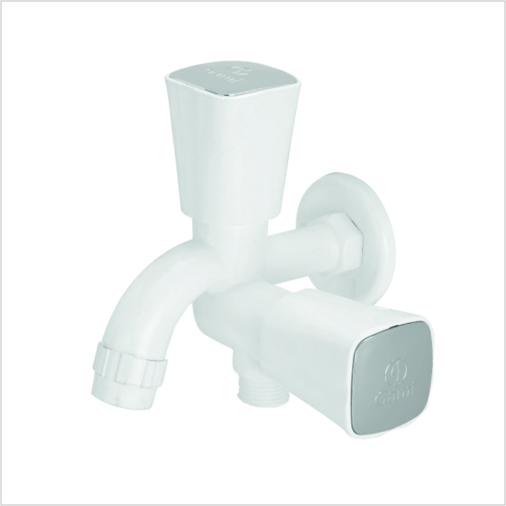 2 in 1 Bib Cock with Flange