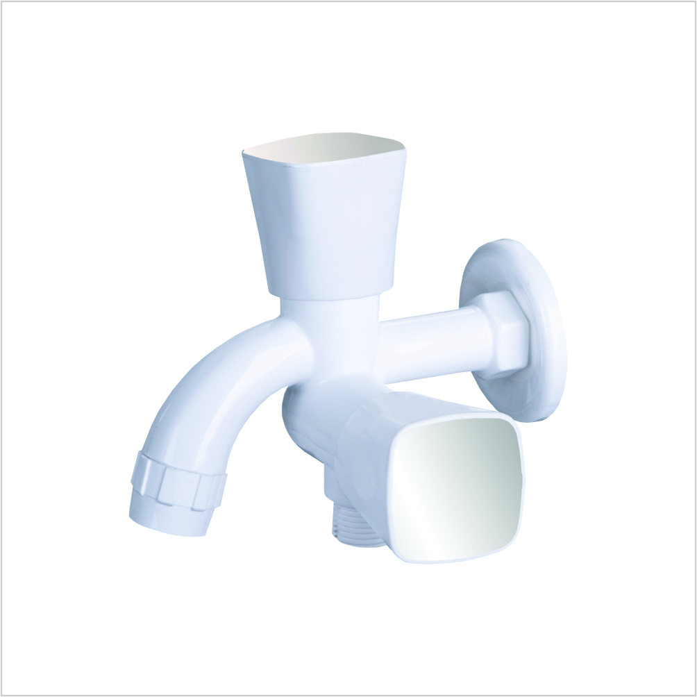 2 in 1 Bib Cock with Flange