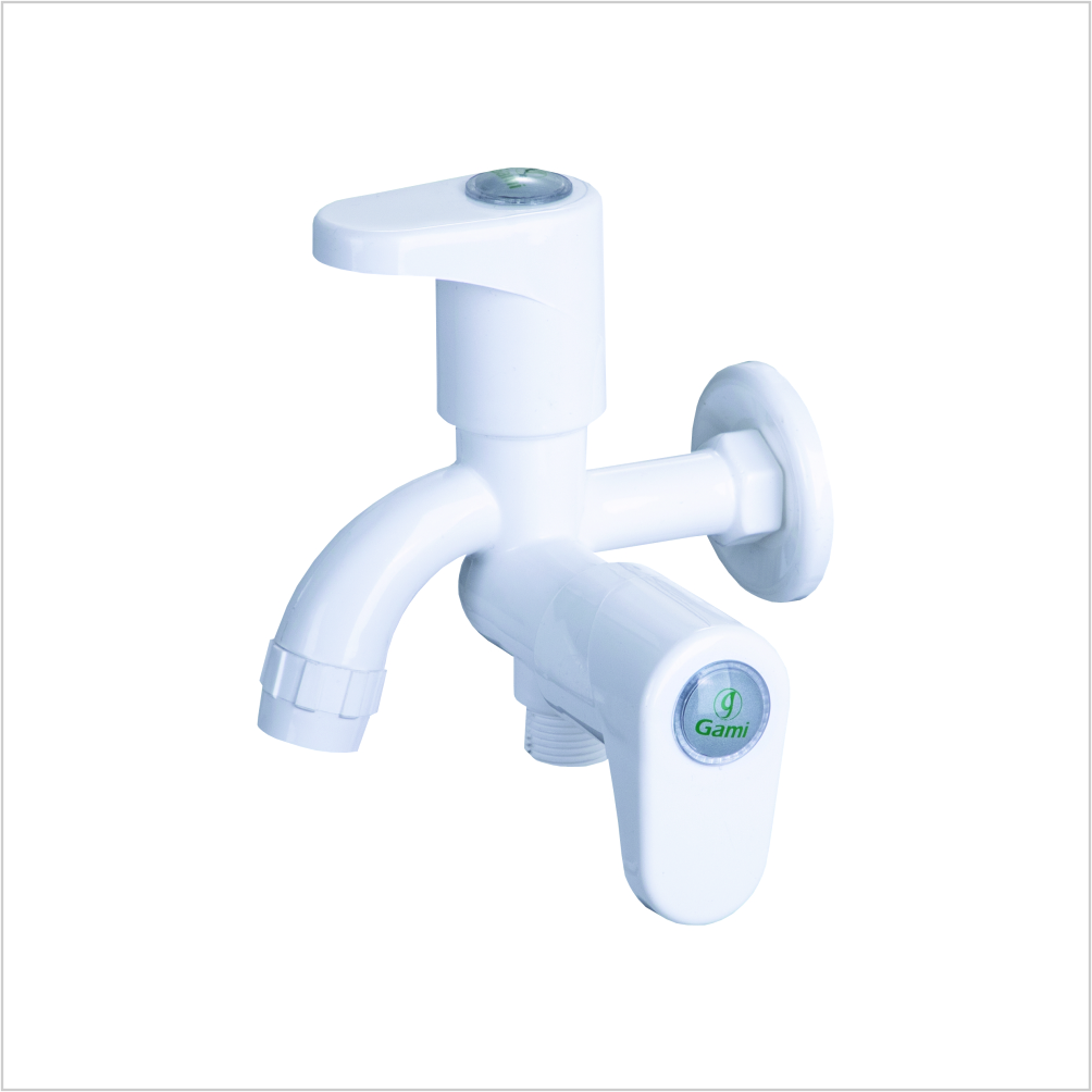 2 in 1 Bib Cock with Flange